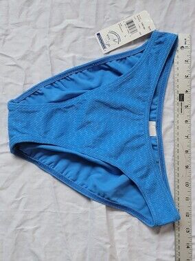 Christina Bright Blue Textured Bikini Bottom